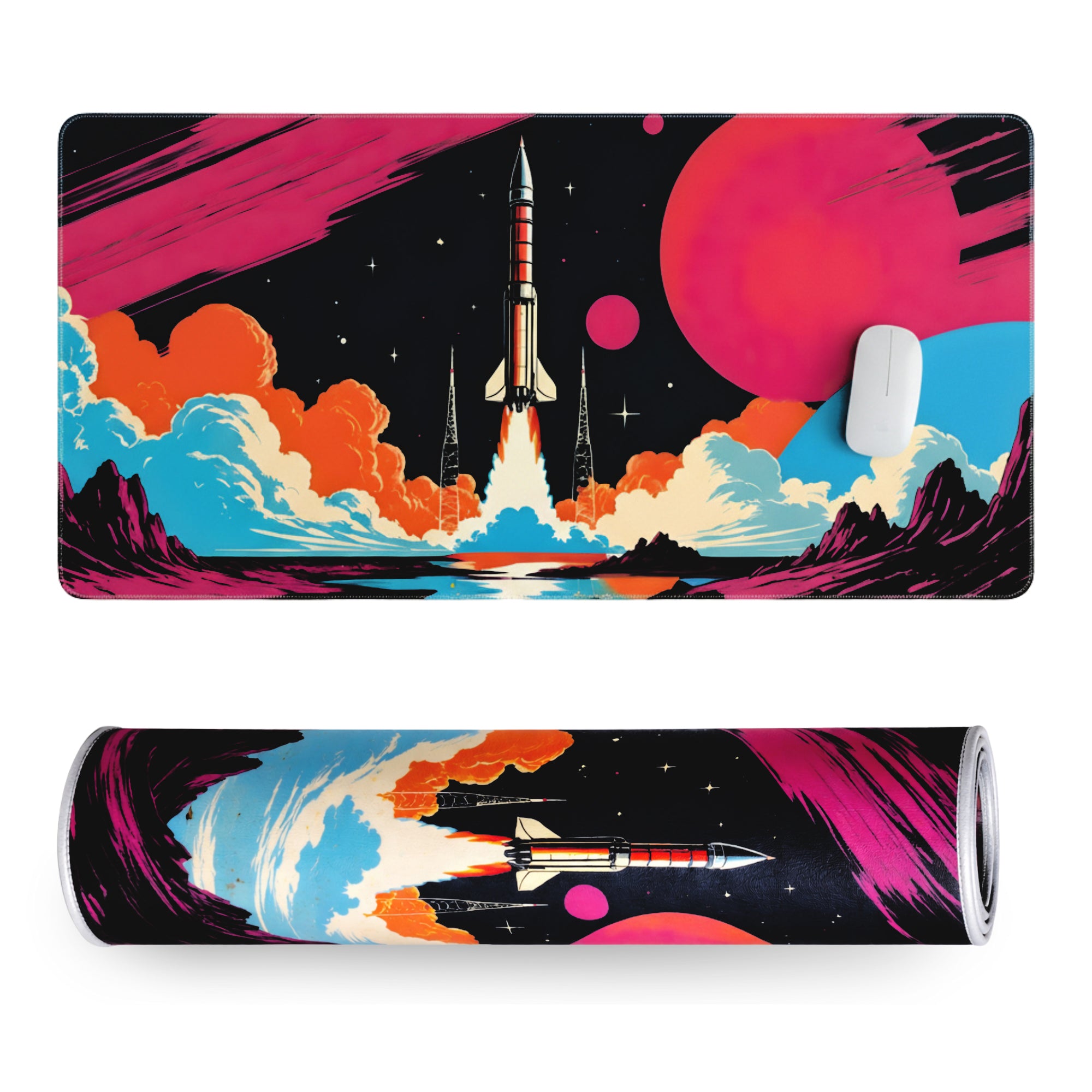 Rocket Launch Desk Mat Mouse Pad
