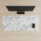 Contour Lines Desk Mat Mouse Pad