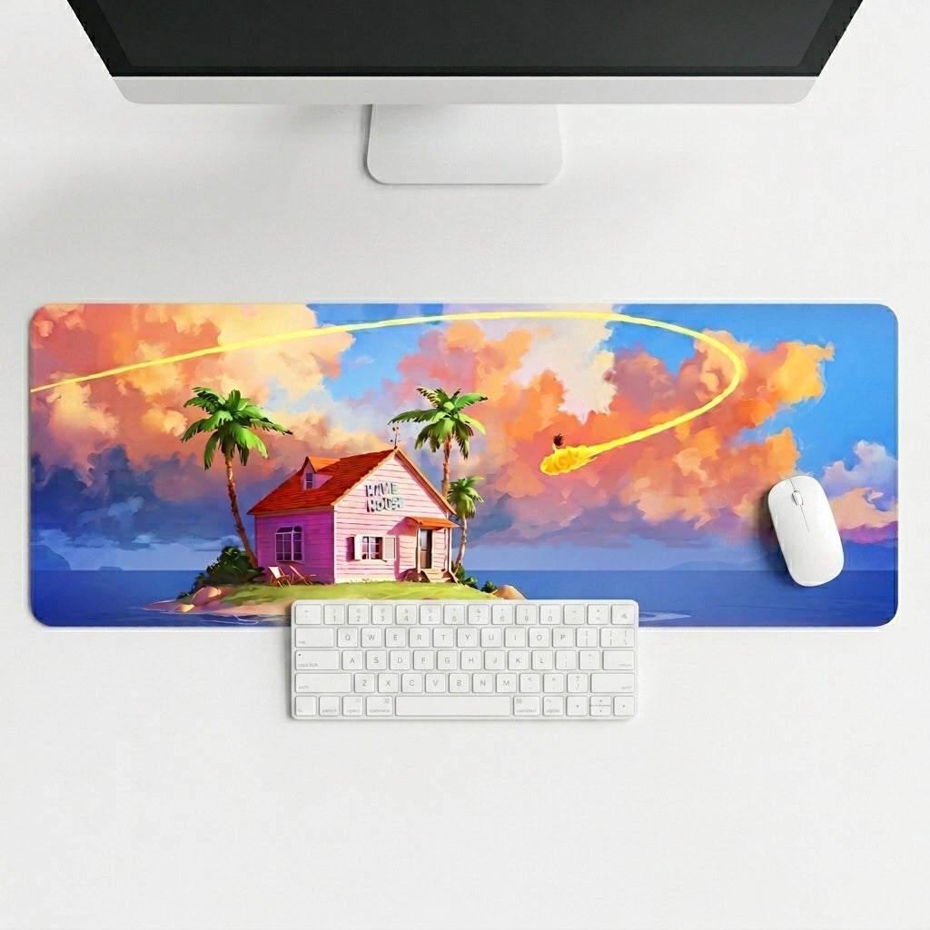 Tropical Sky Island Desk Mat Mouse Pad
