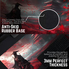 Crimson Ronin Extended Desk Mouse Pad – Samurai-Inspired Gaming & Work Surface
