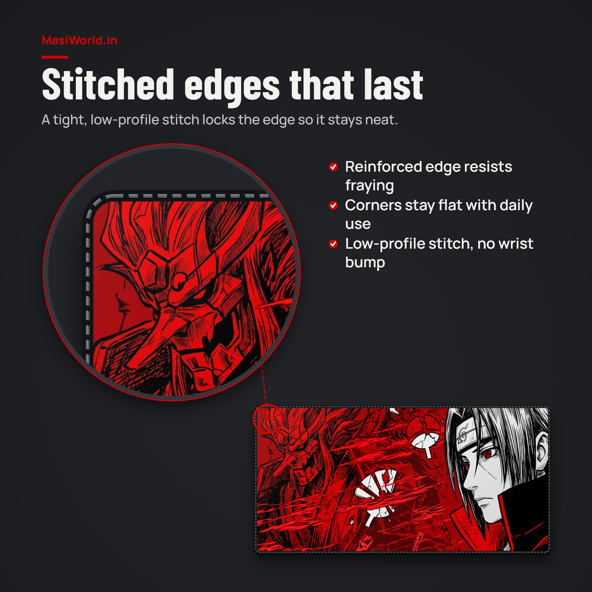 Crimson Shadow Desk Mat Mouse Pad