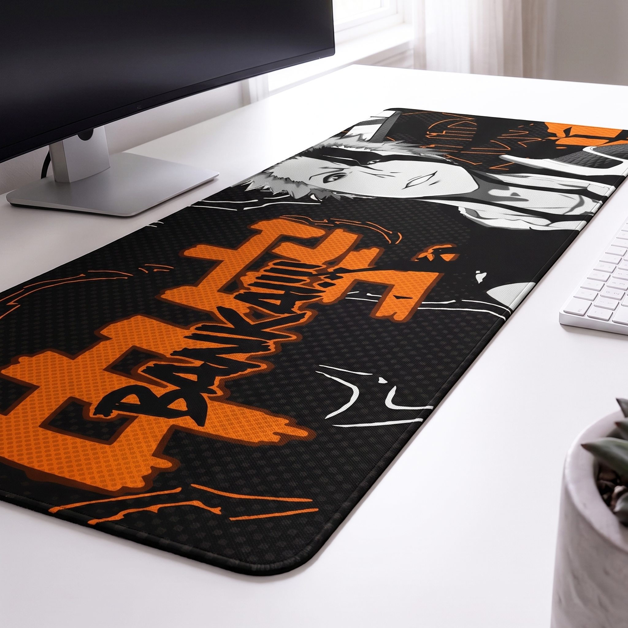 Obsidian Ember Desk Mat Mouse Pad