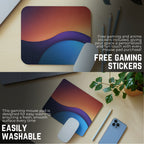 Abstract Waves Small Mouse Pad (7 x 9.5 Inches) 3mm Stitched Mouse Pad