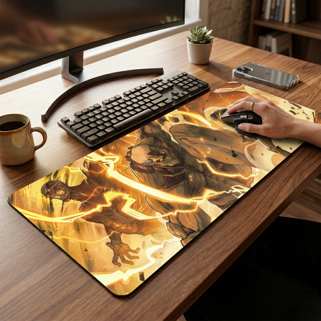 Anime Titan Battle Gaming Desk Mat Mouse Pad