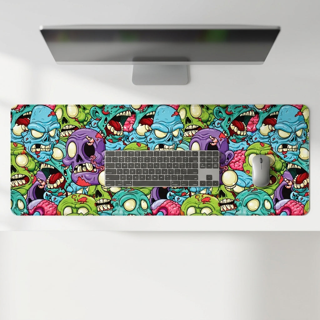 Screaming Zombies Gaming Desk Mat Mouse Pad