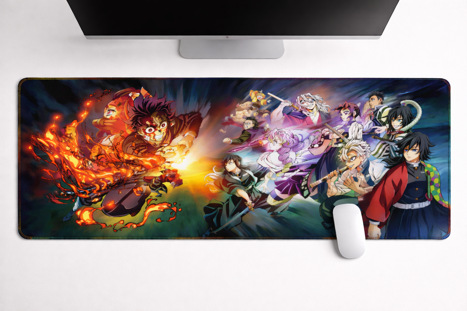 Epic Anime Battle Desk Mat Mouse Pad