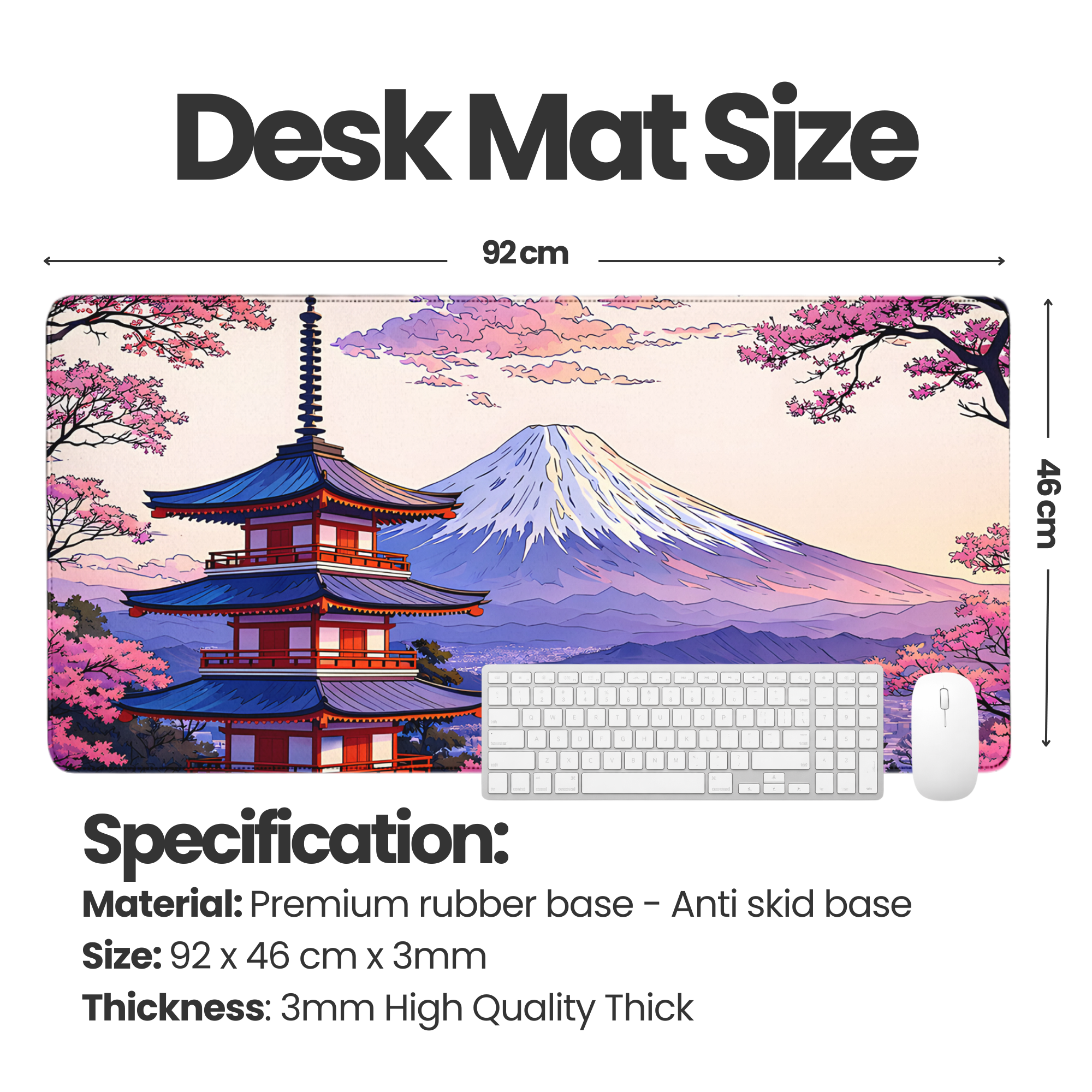 Sakura Horizon Desk Mat Mouse Pad