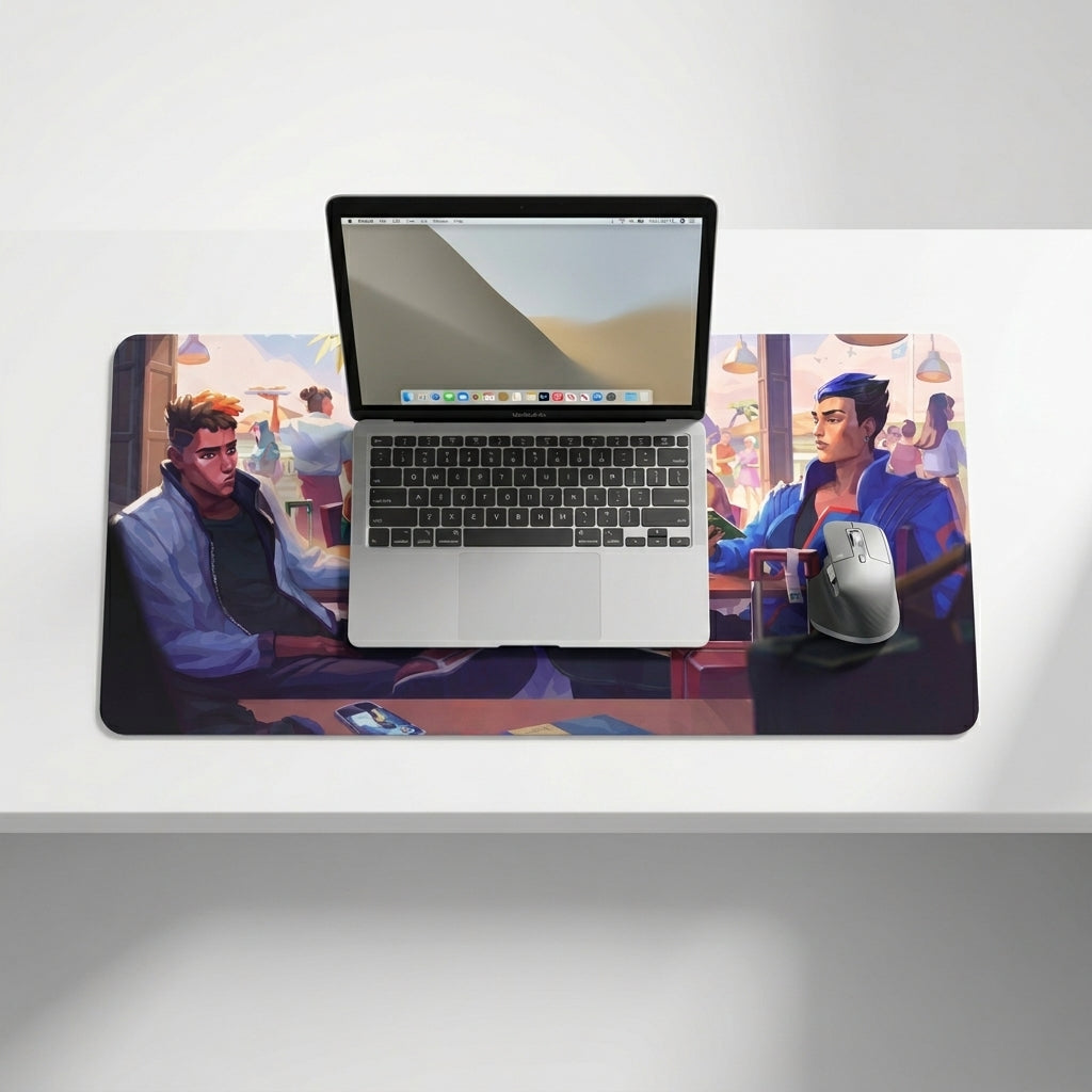 Cafe Vibes Aesthetic Desk Mat Mouse Pad