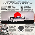 Crimson Horizon Desk Mat Mouse Pad
