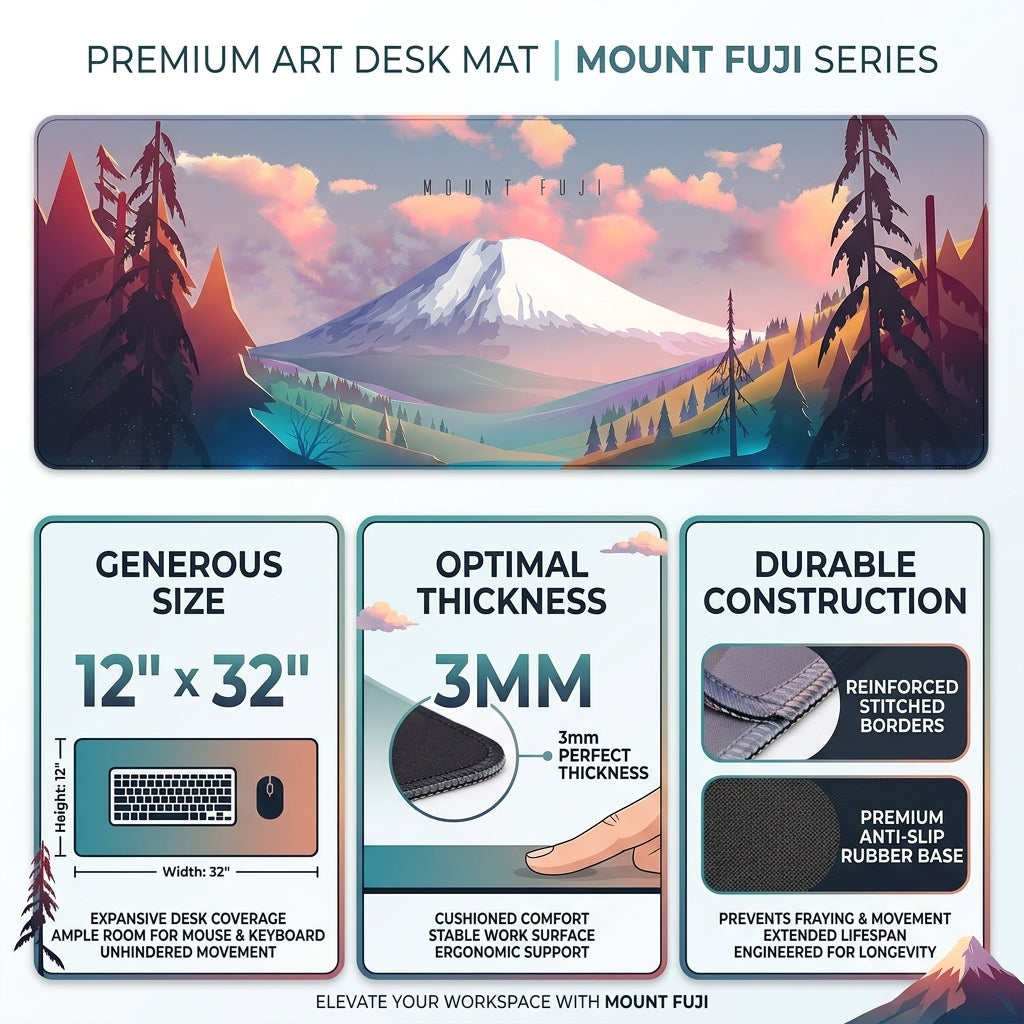 Mount Fuji Serenity Desk Mat Mouse Pad