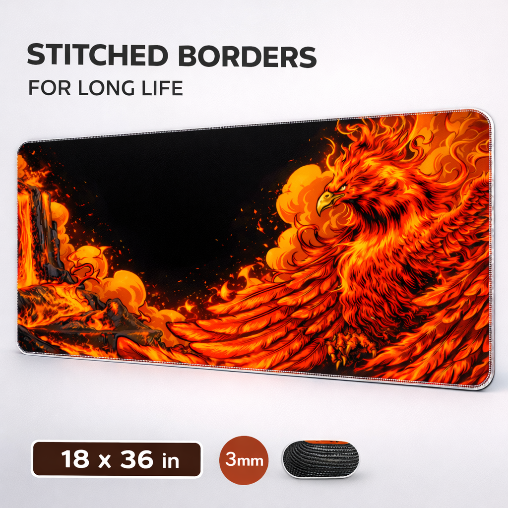 Blaze Phoenix – Firestorm Desk Mat Mouse Pad