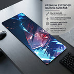 Crimson Lightning Warrior Desk Mat Mouse Pad