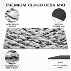Monochrome Cloudwave Desk Mat Mouse Pad