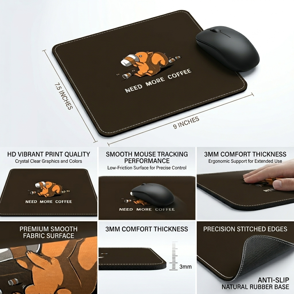 Need More Coffee Mouse Pad