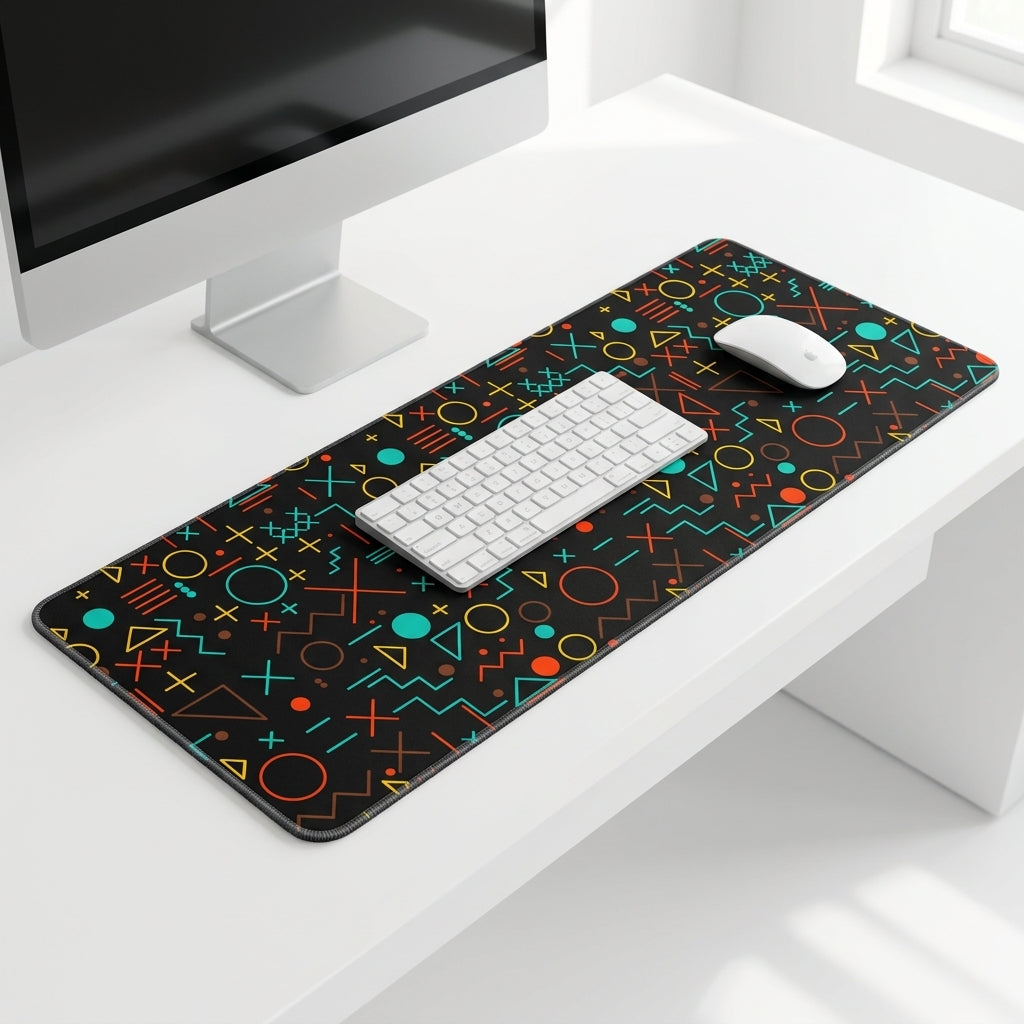 Neon Grid Premium Desk Mat
