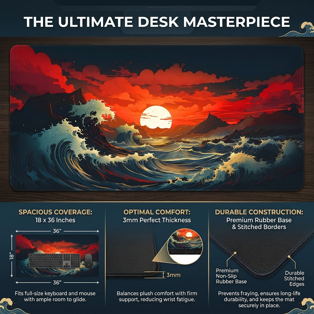 Crimson Tide Desk Mat Mouse Pad