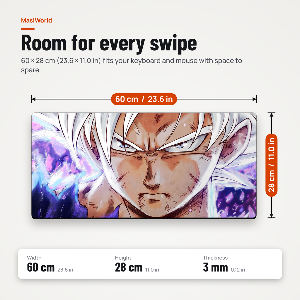 Fierce Aura Anime Desk Mat Mouse Pad