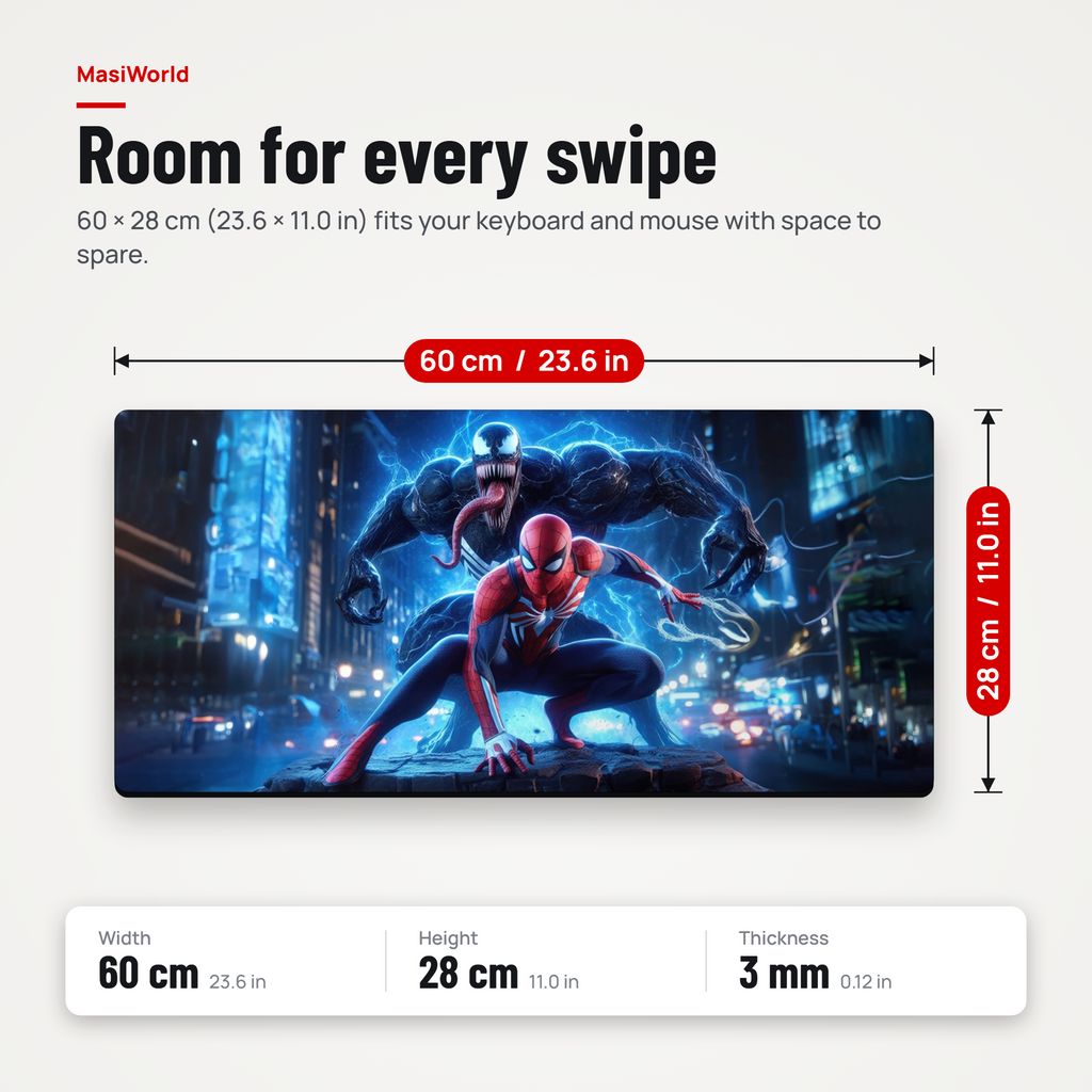 Venomous Spider Duo Desk Mat Mouse Pad