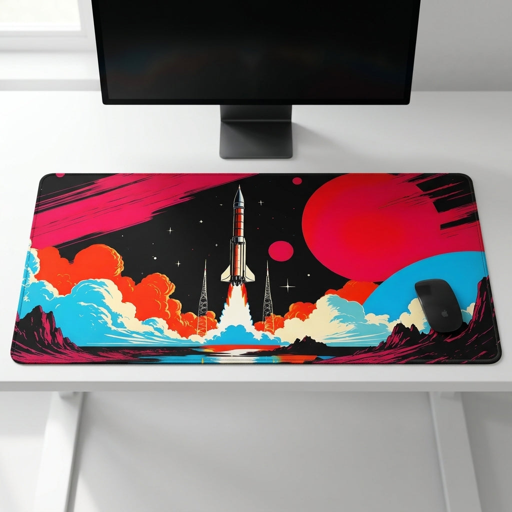 Rocket Launch Desk Mat Mouse Pad
