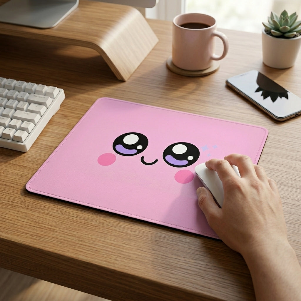 Cute Pink Kawaii Mouse Pad