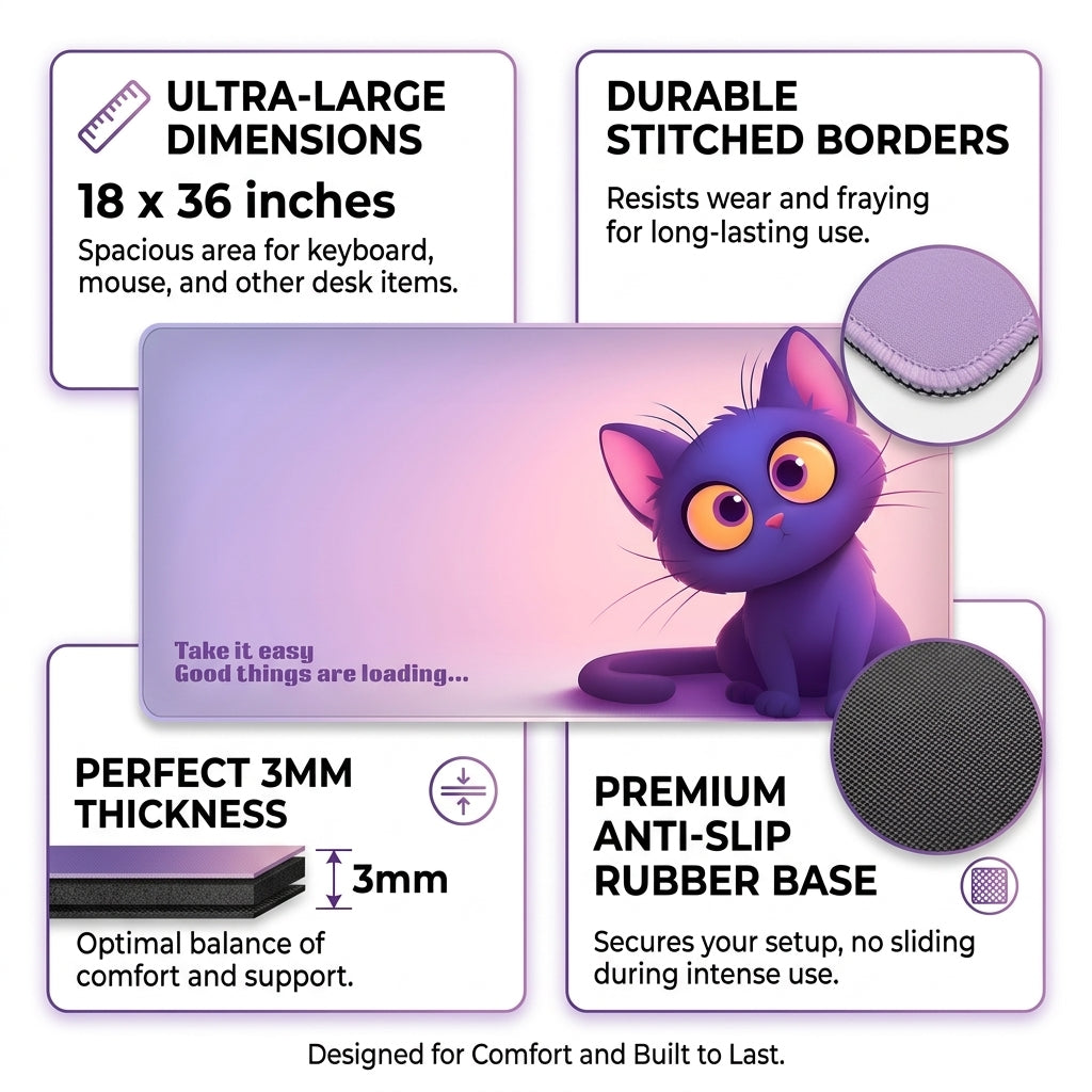 Good Things Loading Desk Mat Mouse Pad