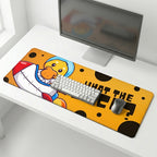 Funny Astronaut What the Duck Desk Mat Mouse Pad