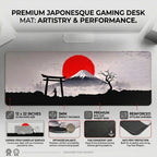 Crimson Horizon Desk Mat Mouse Pad