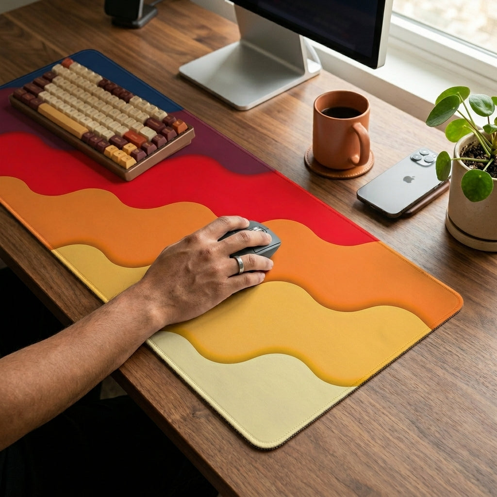WaveFlow Desk Mat Mouse Pad