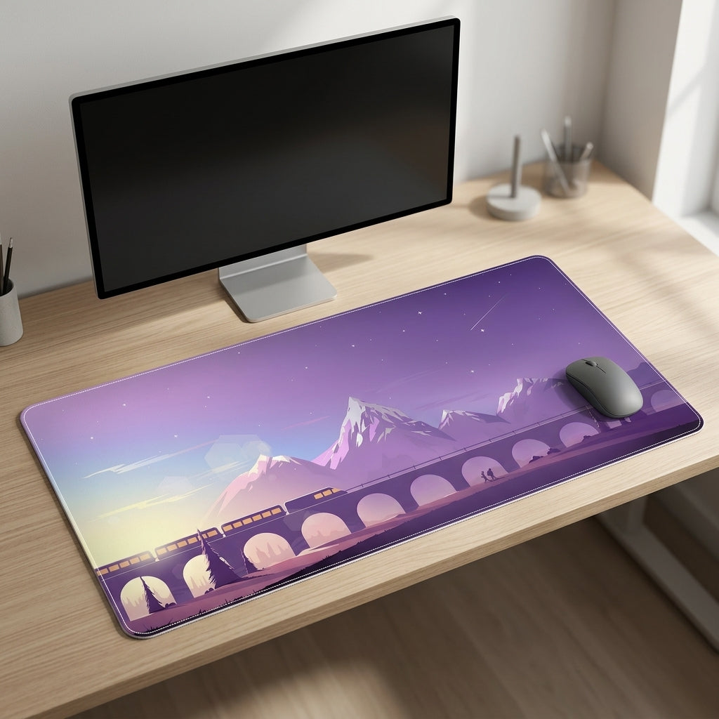 Aurora Valley Desk Mat Mouse Pad