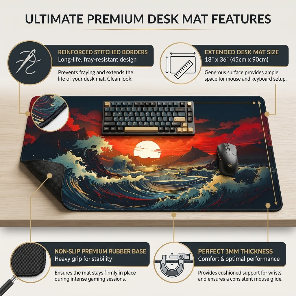 Crimson Tide Desk Mat Mouse Pad