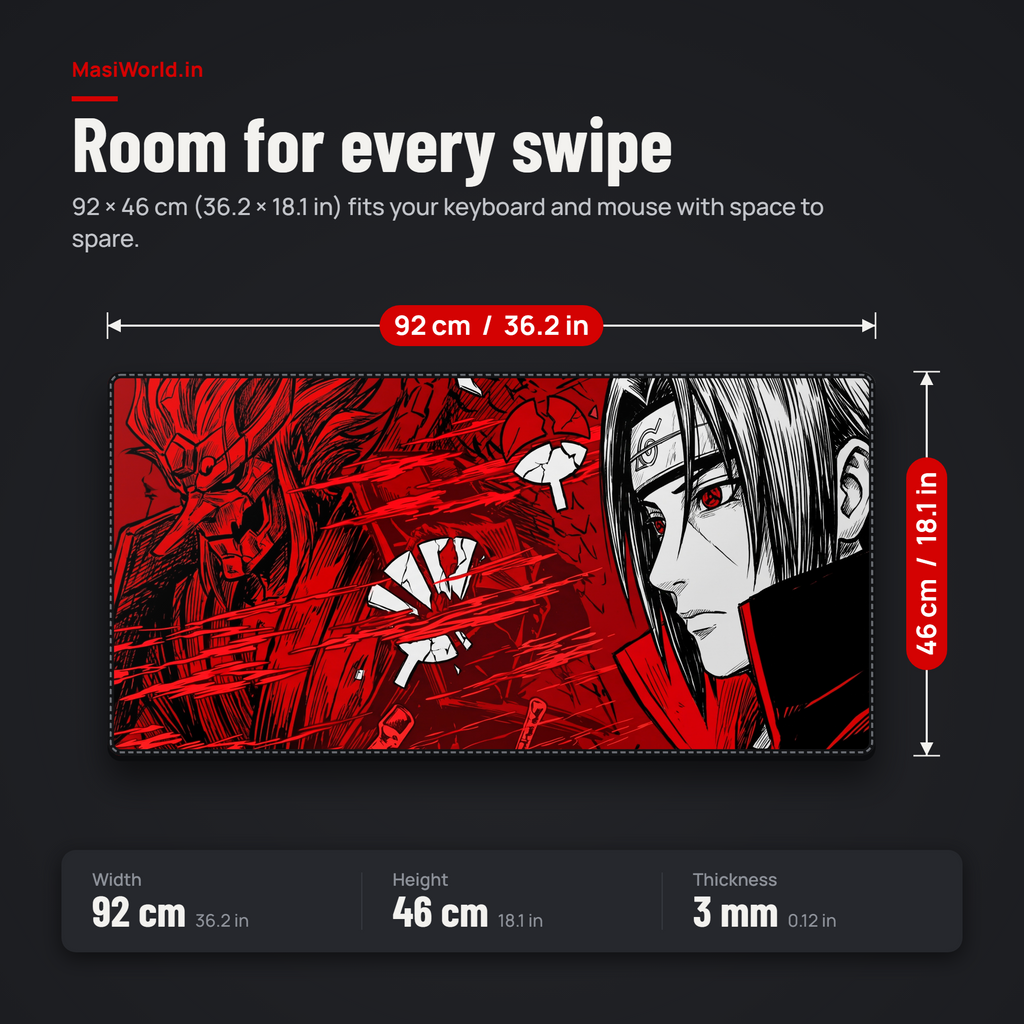 Crimson Shadow Desk Mat Mouse Pad