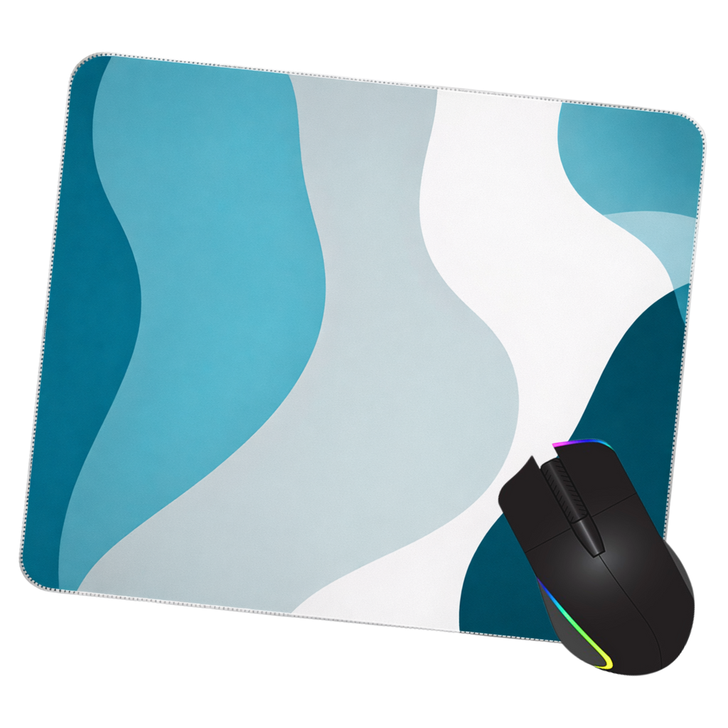 Aqua Flow Minimal Abstract Mouse Pad