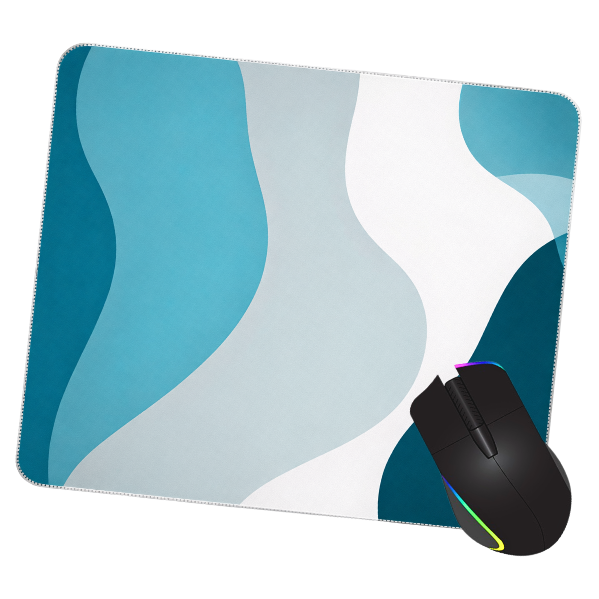 Aqua Flow Minimal Abstract Mouse Pad
