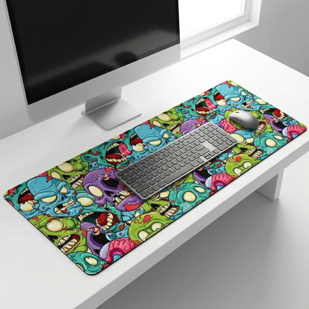 Screaming Zombies Gaming Desk Mat Mouse Pad