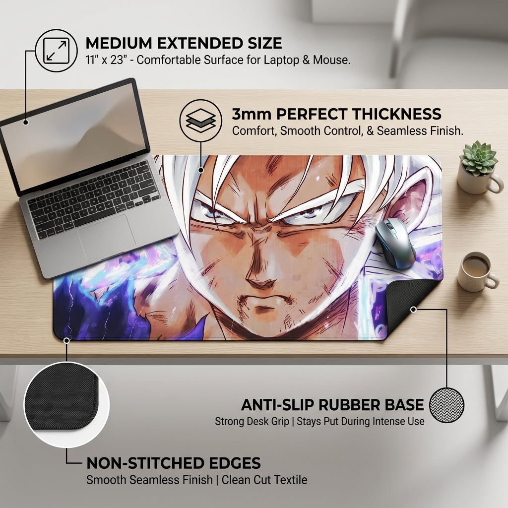 Fierce Aura Anime Desk Mat Mouse Pad