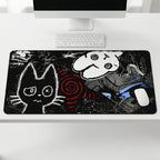 Midnight Doodle Chaos Desk Mat Mouse Pad
