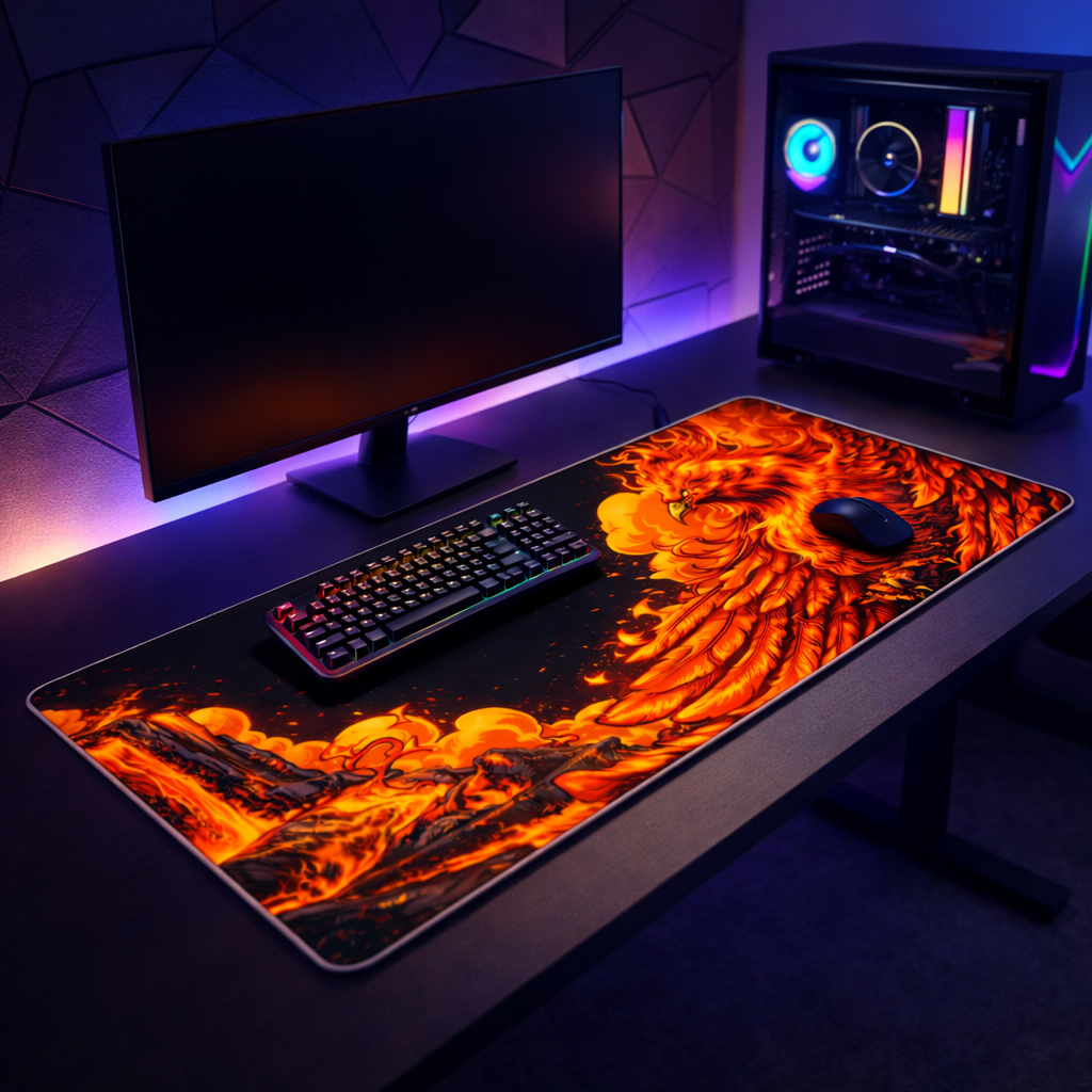 Blaze Phoenix – Firestorm Desk Mat Mouse Pad