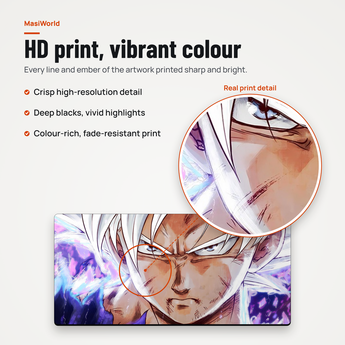 Fierce Aura Anime Desk Mat Mouse Pad