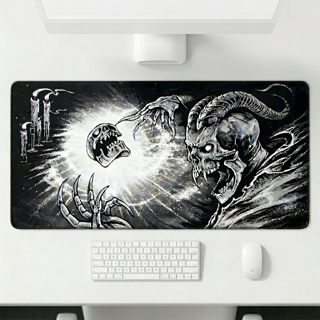Eternal Abyss - Dark Skull Desk Mat Mouse Pad