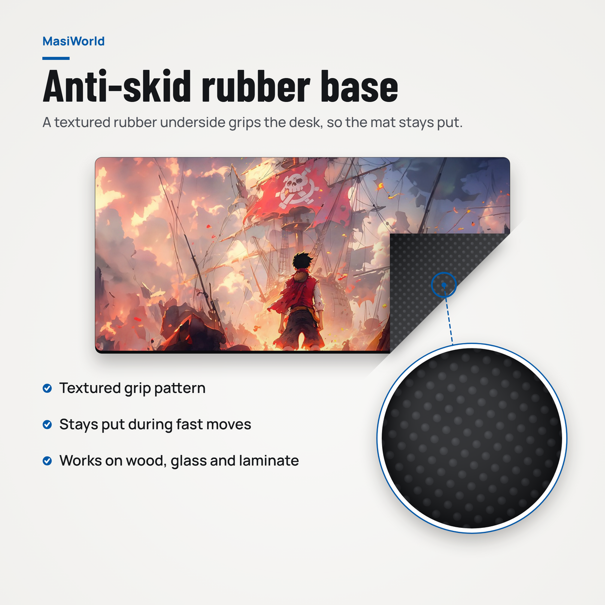 Crimson Pirate Voyage Desk Mat Mouse Pad