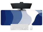 Blue Flow Wave Desk Mat Mouse Pad