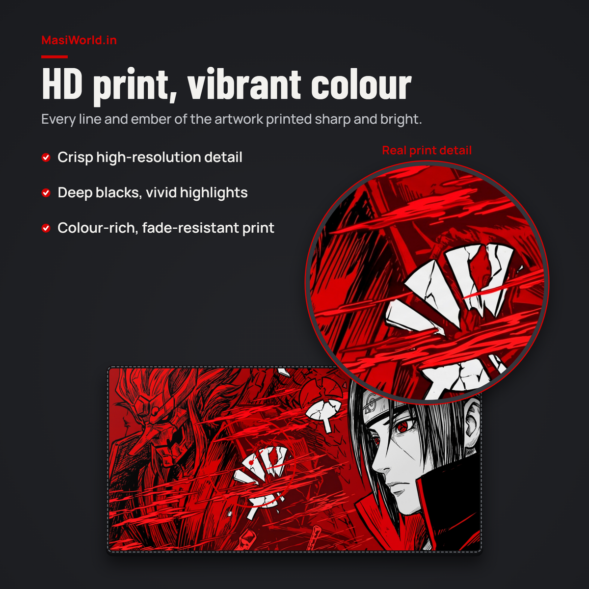 Crimson Shadow Desk Mat Mouse Pad