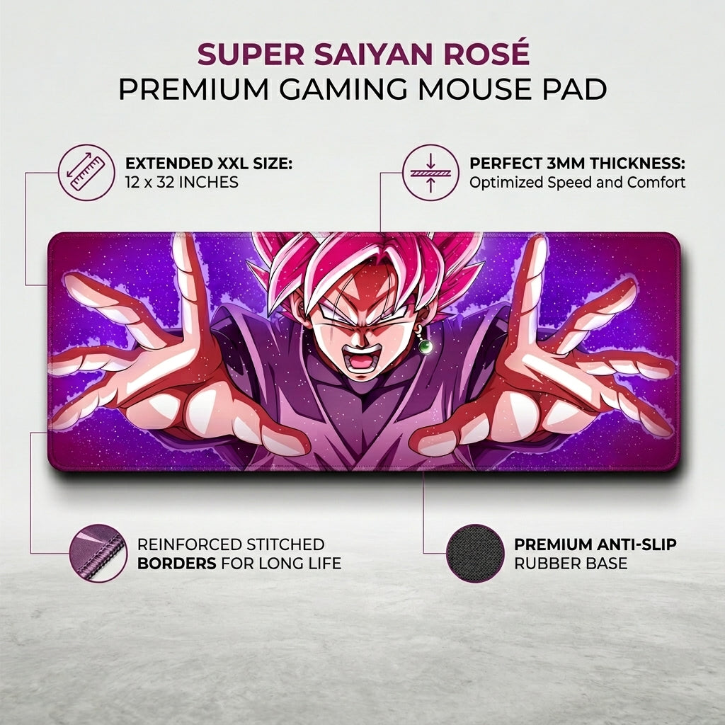 Cosmic Rage Warrior Desk Mat Mouse Pad
