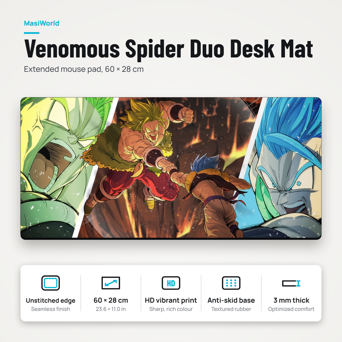 Dynamic Battle Fusion Desk Mat Mouse Pad