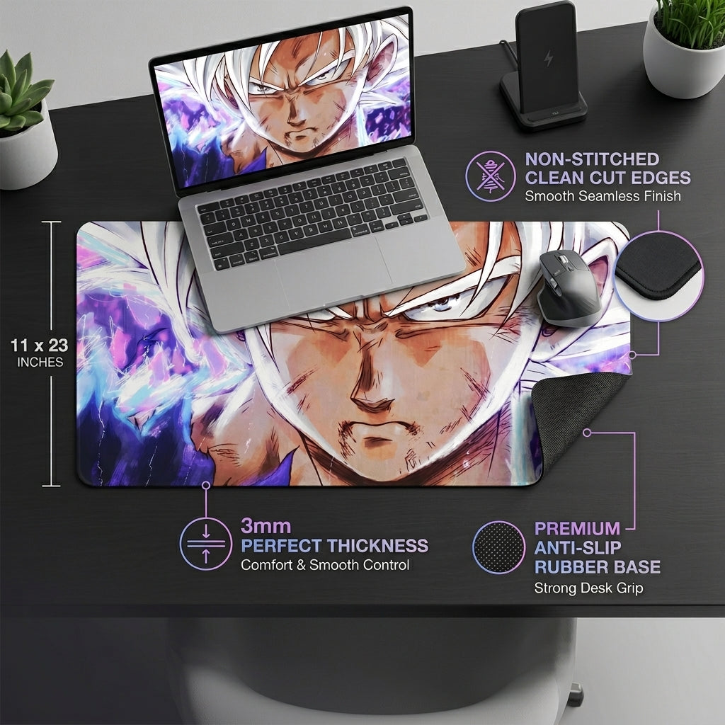 Fierce Aura Anime Desk Mat Mouse Pad