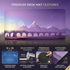 Aurora Valley Desk Mat Mouse Pad