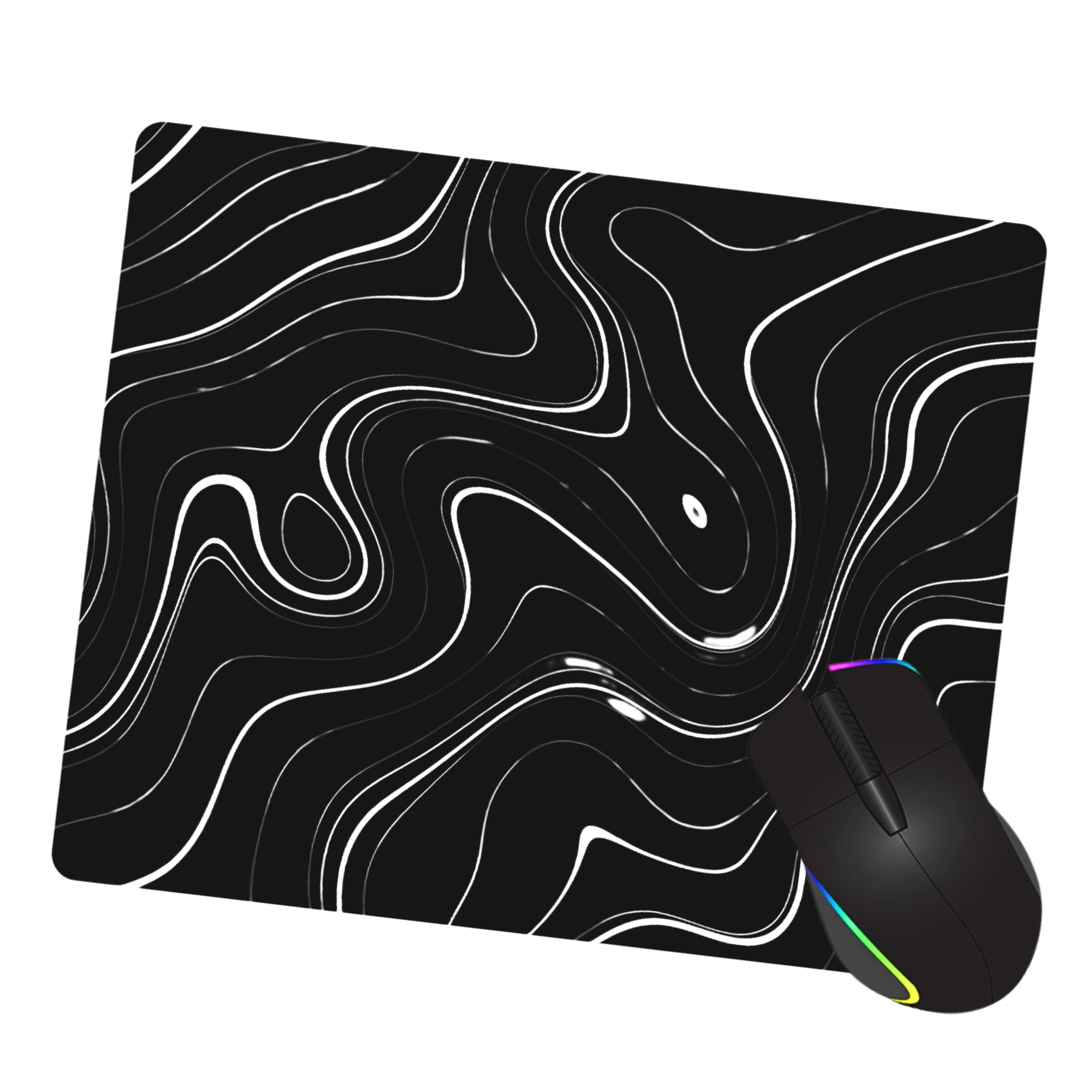 Premium Wavy Line Mouse Pad