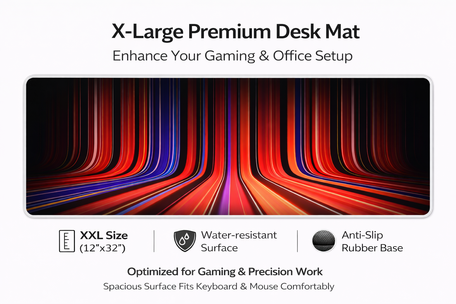 Neon Velocity Desk Mat Mouse Pad