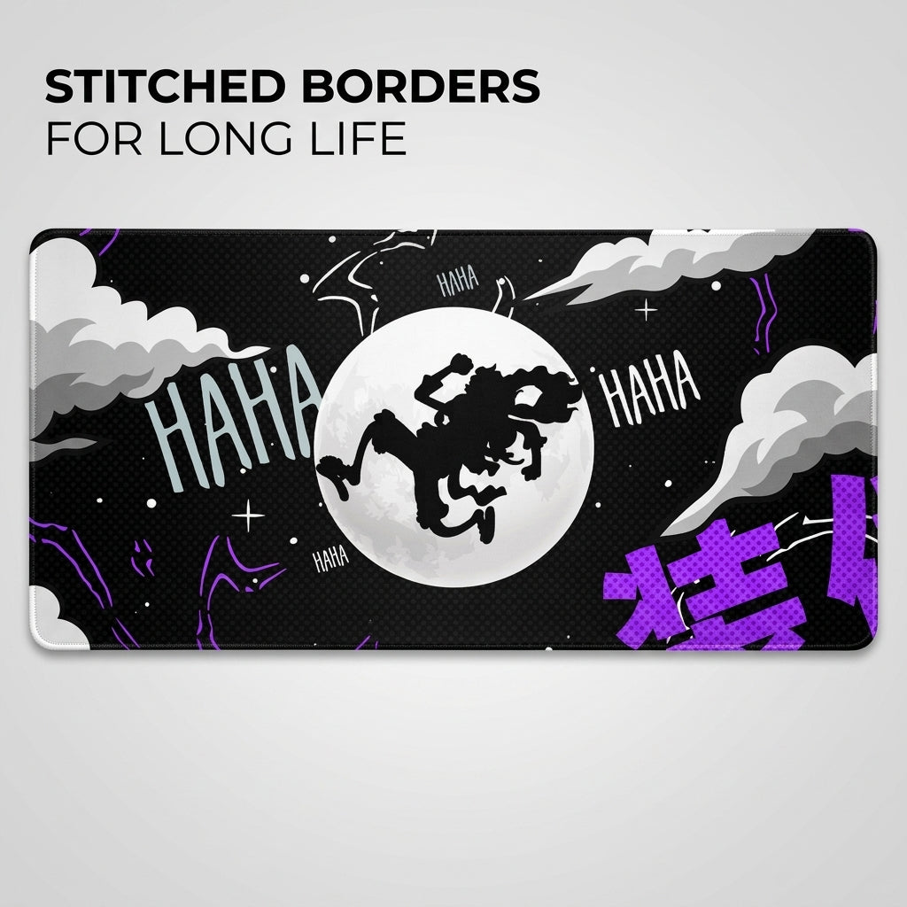 Abstract Shadow Moon Desk Mat Mouse Pad