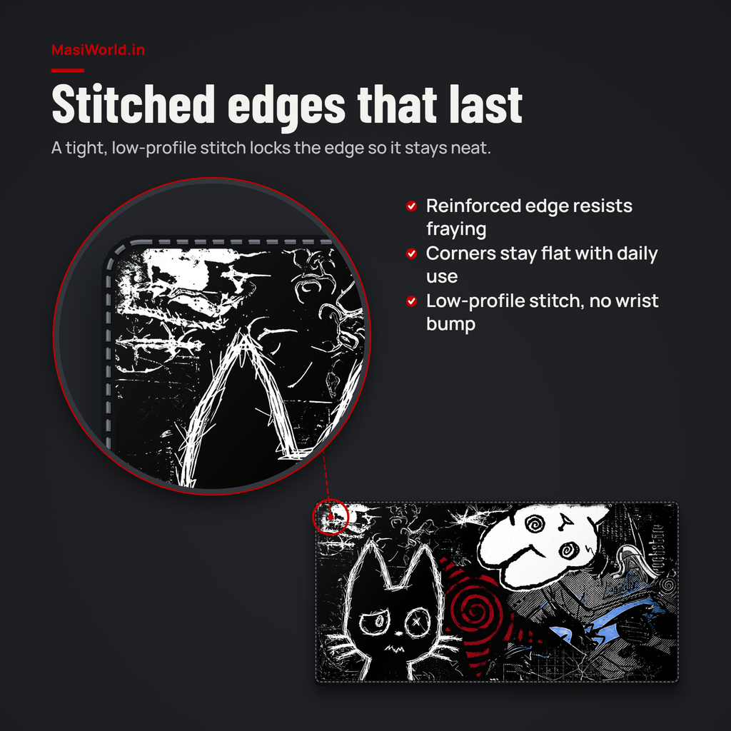 Midnight Doodle Chaos Desk Mat Mouse Pad